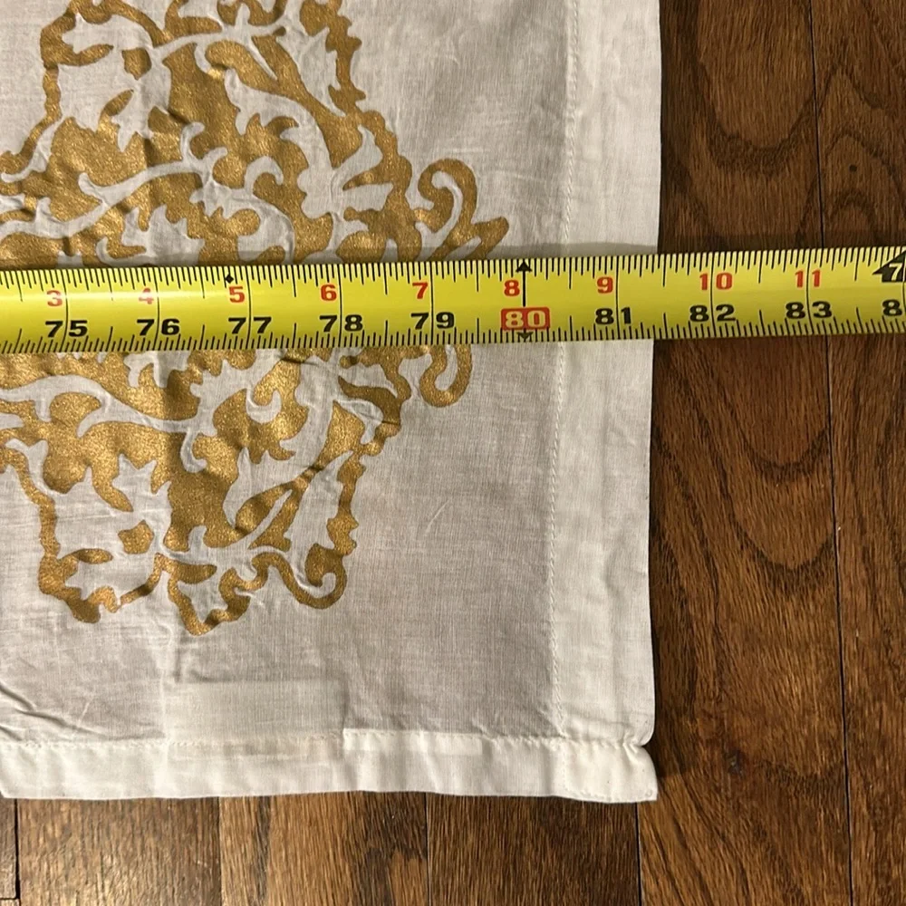 Bohemian style White cotton pair of curtains🤍🤍🤍